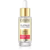 Eveline Cosmetics Platinum & Collagen Advanced Facial Serum Anti-Aging Treatment serum proti gubam s kolagenom 30 ml