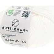 Austermann Merino 160 97610-201 White Pletilna preja