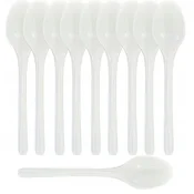 Plastične žlice za večkratno uporabo WHITE Spoon Cutlery Grill 100 kosov.