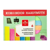 Fluorescenčne šolske krede KOH-I-NOOR, komplet 6 barv