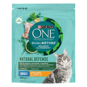 2 x 450 g / 650 g / 750 g Purina ONE po posebnoj cijeni! - Dual Nature Adult piletina sa spirulinom (2 x 650 g)