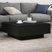 Stolic za kavu s LED svjetlima crni 80x80x31 cm