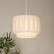 Searchlight Obesna svetilka Wieka, bež, platno, O 30 cm, E27 - Dnevna soba/jedilnica - Skandinavski - Tkanine/tekstil