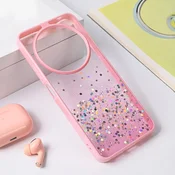 Maska za Xiaomi Redmi 14C Frame Glitter, Roze