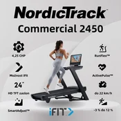 NordicTrack Commercial 2450 – tekalna steza – 4,25 CHP – 24” HD zaslon na dotik – možnost uporabe aplikacije iFit – nov model – dobava januar 2025