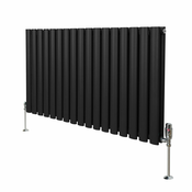 MONSTER Ovalni stebrični radiator in ventili - 600 mm x 1020 mm – črn, (21569841)