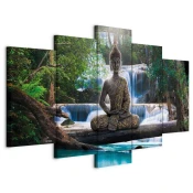 artgeist Slika Na Platnu Buddha And Waterfall