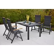 Gardenson VRTNA GARNITURA VERONA aluminij barve grafita, siva