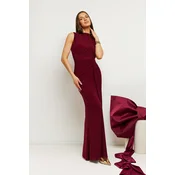 Made Of Emotion Womans Fitted maxi evening dress - maroon