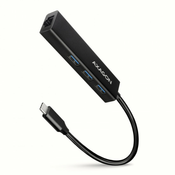 Axagon Hub 3xUSB 3.2+Giga Lan 20 cm USB-C