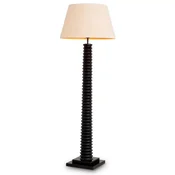 Casa Padrino luxury floor lamp black/cream A� 55 x H. 160 cm - Solid wood floor lamp with round lampshade - Luxury floor lamps - Luxury lamps - Luxury interior
