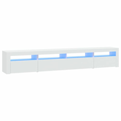 TV ormaric s LED svjetlima bijeli 240x35x40 cm
