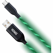 Yenkee Kabel USB Yenkee YCU 341 GN LED Kabel USB C/1m