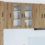 Zidni stakleni ormaric 2 pcs Umjetnicki hrast 40 x 31 x 80 cm