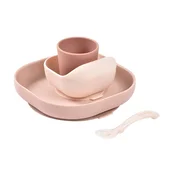 Beaba Silikonski Set za Jelo 4-djelni Cotton candy
