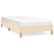 Vidaxl Posteljni okvir brez vzmetnice krem 90x190 cm tkanina