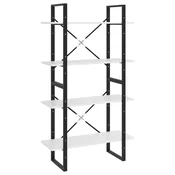 Vidaxl Knjižna omara 4-nadstropna bela 80x30x140 cm iverna plošča