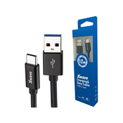 Xwave Kabl USB A -USB C 3A 1,2m pvc black Tip C muški na Tip A muški 1.2M , crni