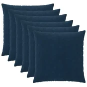 Vidaxl Prevleka za blazino 6 kos HEERLEN Modra 70 x 70 cm Mikrofibra