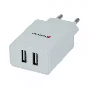 SWISSTEN Kuciste Punjaca 2.1A 2xUsb (Bela)