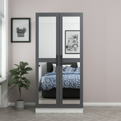 Hanah Home HANAH HOME Kale Mirror Anthracite White - 190 garderobna omara, (20865295)