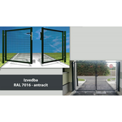 VRATA DVOKRILNA VRTNA BUILDER FENCE 400X100 CM STANDARD ANTRACIT RAL 7016
