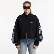 Mikina Off-White Emb Arrow Out Flower Reg Zipup Black Balsam Green M