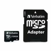 Verbatim Premium, 128 GB, MicroSDXC, 10.razred, UHS-I, 45 MB/s, 10 MB/s