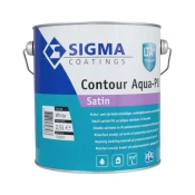 POKRIVNA BARVA ZA LES KOVINO SIGMA CONTOUR AQUA-PU SATIN 2,5l BELA | Topdom