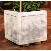 Casa Padrino concrete flower pot pink 42 x 42 x H. 44 cm - Square concrete plant pot