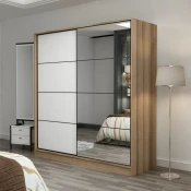 Hanah Home Kale 3169 Garderober, 180x190x52cm, Belo-smedi