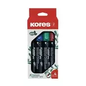 Set alkoholnih markera, 3-5 mm, rezan, KORES ECO K-Marker XP2, 4 različite boje 20784