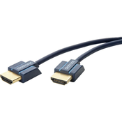 clicktronic HDMI priključni kabel clicktronic [1x HDMI-vtič  1x HDMI-vtič] 1.50 m moder 3840 x 2160 pixel