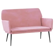 Vidaxl Klop roza 108x79x79 cm žamet