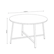 Homestar Jedilna miza SANCIA D120xV76cm hrast rjava