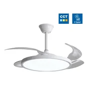 Optonica Stropni ventilator z LED svetilko 36W CCT bel + daljinski upravljalnik