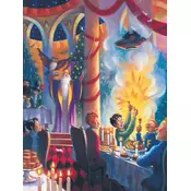 New York Puzzle Company - Puzzle Harry Potter - Božič na Bradavičarki - 1 000 kosov