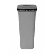 Plafor Koš za smeti pla siv 75l - črn pokrov