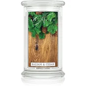 Kringle Candle Classic Balsam & Cedar dišeča sveča 623 g