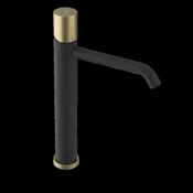ULTRATAP Mešalna pipa za umivalnik, črna bat/zlata mat - Črna mat barva - Sapho - ULTRATAP - 72 - Medeninasti - Vzvod - Krožni - 323 - 234 - 14