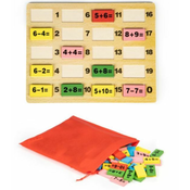 Otroška lesena izobraževalna tabla s nalogami