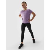 Girls Sports Quick-Drying Leggings 4F - Black