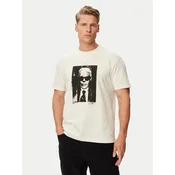 Karl Lagerfeld Jeans Majica B3M17006 Kremna Regular Fit