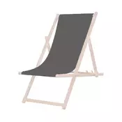 Platinet PSW zložljiv ležalnik, lesen, temno siv