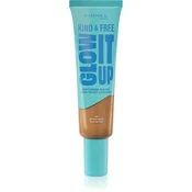 Rimmel Kind & Free Glow It Up Moisturising Skin Tint puder normalna koža 30 ml Odtenek 400 natural beige