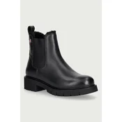 Tommy Jeans ženski usnjeni gležnjarji TJW CLEATED CHELSEA BOOTS WL