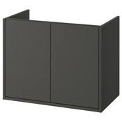 HAVBÄCK Postolje umivaonika s vratima, tamnosiva, 80x48x63 cm