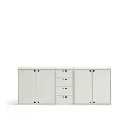Kremno bela komoda 197x80x40 cm Wally – Teulat