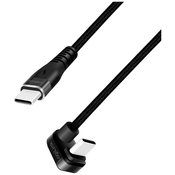 LOGILINK Kabel USB 2.0 Type-C\, C/M 180° na USB-C/M\, aluminij\, črn\, 3 m LogiLink USB kabel USB 2.0 USB-C® vtič 3.00 m črna CU0194, (20449883)