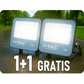 V-TAC LED reflektor 50W, 5740lm, CREE CHIP, črn, 1+1 gratis! Barva světla: Topla bela